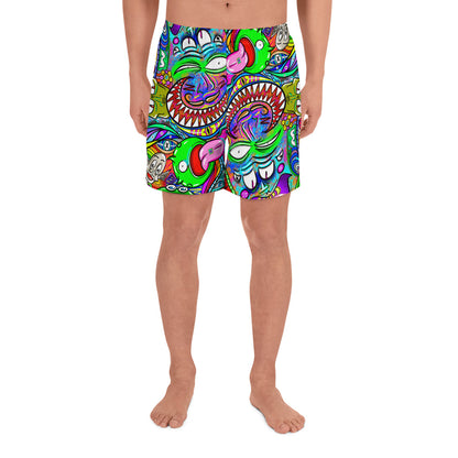 Psychadelia All-Over Print Unisex Athletic Long Shorts [Sizes 2XS-6XL] [FREE SHIPPING]