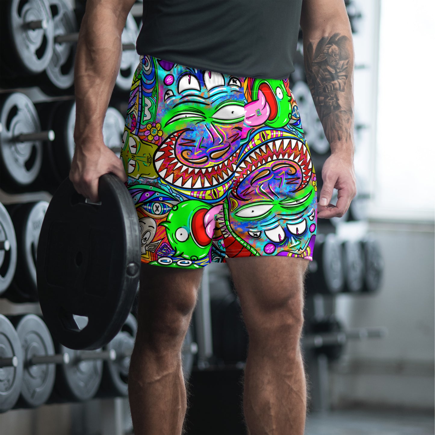 Psychadelia All-Over Print Unisex Athletic Long Shorts [Sizes 2XS-6XL] [FREE SHIPPING]