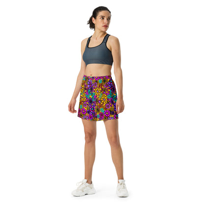 Forbidden Flower {ORANGE} All-Over Print Unisex Athletic Long Shorts [Sizes 2XS-6XL] [FREE SHIPPING]