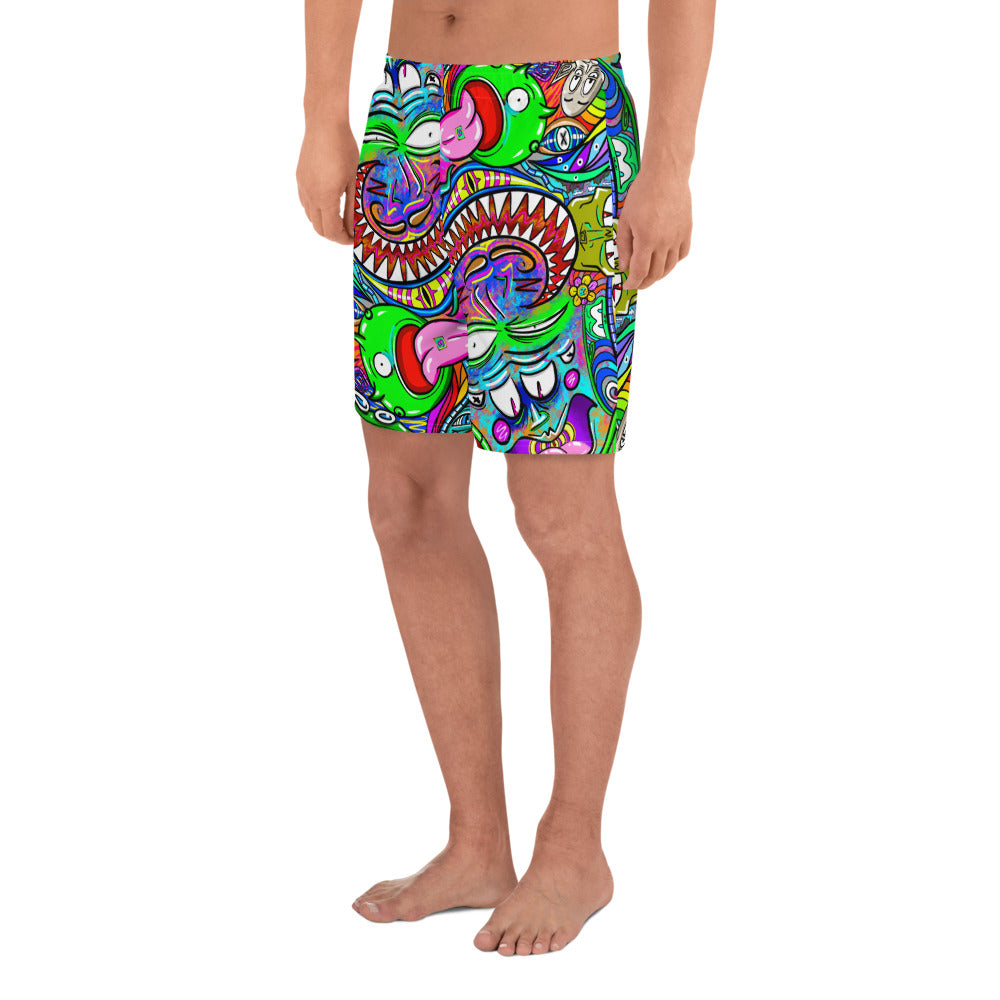 Psychadelia All-Over Print Unisex Athletic Long Shorts [Sizes 2XS-6XL] [FREE SHIPPING]