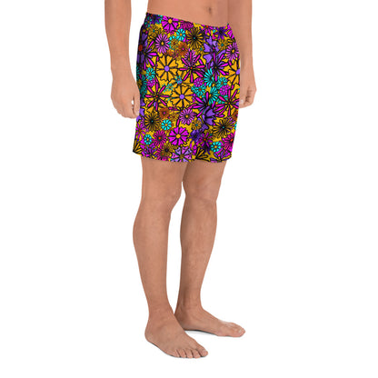 Forbidden Flower {ORANGE} All-Over Print Unisex Athletic Long Shorts [Sizes 2XS-6XL] [FREE SHIPPING]