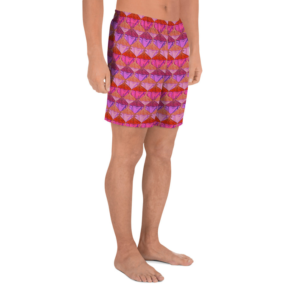 Sa Fluer {Flamingo} All-Over Print Unisex Athletic Long Shorts [Sizes 2XS-6XL] [FREE SHIPPING]