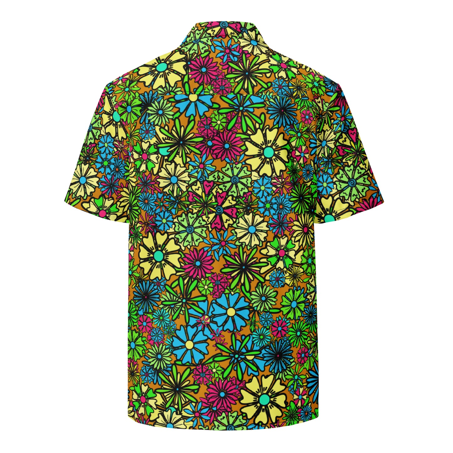 Forbidden Flower {AUTUMN} | All-Over Print Extra Pimpin' Loose Fit Unisex Button Up Shirt [Sizes 2XS-6X] - Moisture Wicking [FREE SHIPPING]