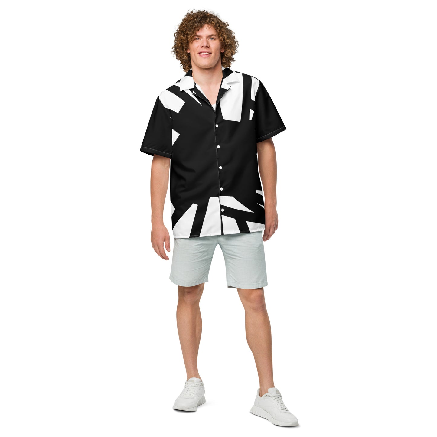 Shattered | All-Over Print Extra Pimpin' Loose Fit Unisex Button Up Shirt [Sizes 2XS-6X] - Moisture Wicking [FREE SHIPPING]