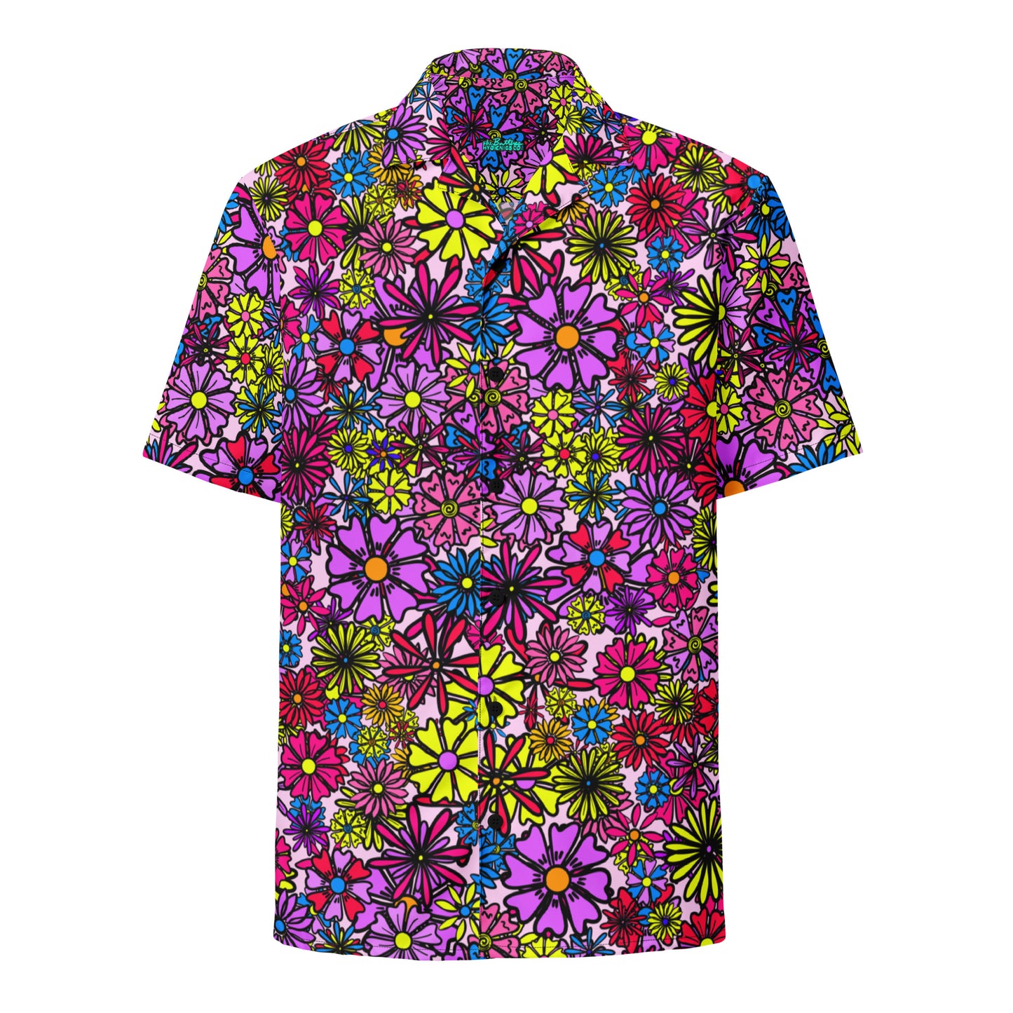 Forbidden Flower | All-Over Print Extra Pimpin' Loose Fit Unisex Button Up Shirt [Sizes 2XS-6X] - Moisture Wicking [FREE SHIPPING]