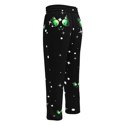 Skelecat {SPACE} Wide Leg Joggers (UNISEX) [Sizes 2XS-6XL] Wide Leg