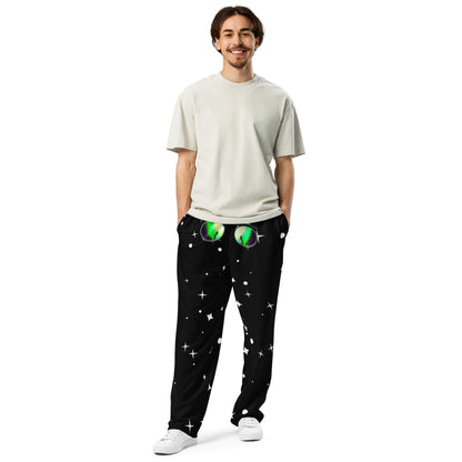 Skelecat {SPACE} Joggers (UNISEX) [Sizes 2XS-6XL] Wide Leg