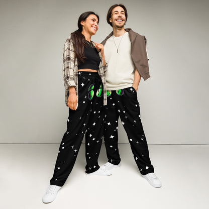 Skelecat {SPACE} Joggers (UNISEX) [Sizes 2XS-6XL] Wide Leg