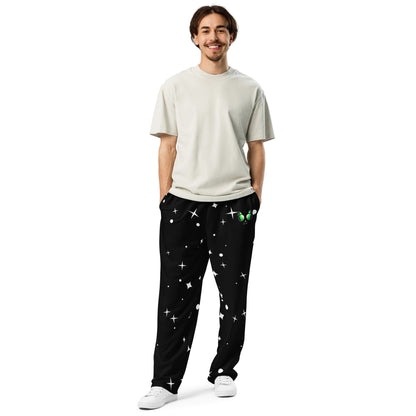 Skelecat {SPACE} Wide Leg Joggers (UNISEX) [Sizes 2XS-6XL] Wide Leg