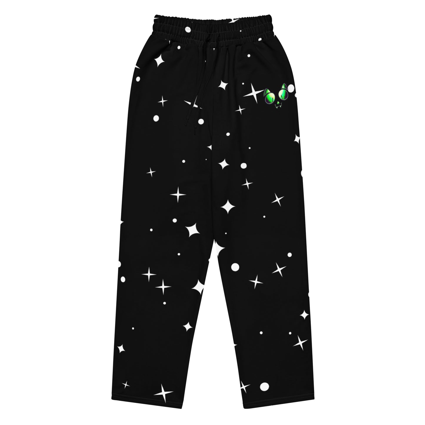 Skelecat {SPACE} Wide Leg Joggers (UNISEX) [Sizes 2XS-6XL] Wide Leg