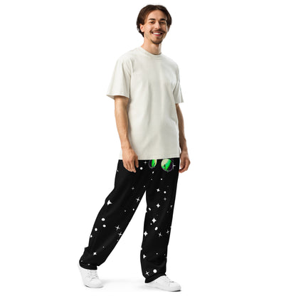 Skelecat {SPACE} Joggers (UNISEX) [Sizes 2XS-6XL] Wide Leg