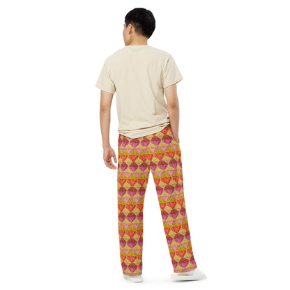 Sa Fluer {Sunset} | Wide Leg Unisex Drawstring Jersey Sweatpant [Sizes 2XS-6X] [FREE SHIPPING]