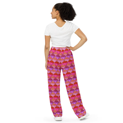 Sa Fluer [Flamingo] Wide Leg Unisex Drawstring Jersey Pant [Sizes 2XS-6X] [FREE SHIPPING]