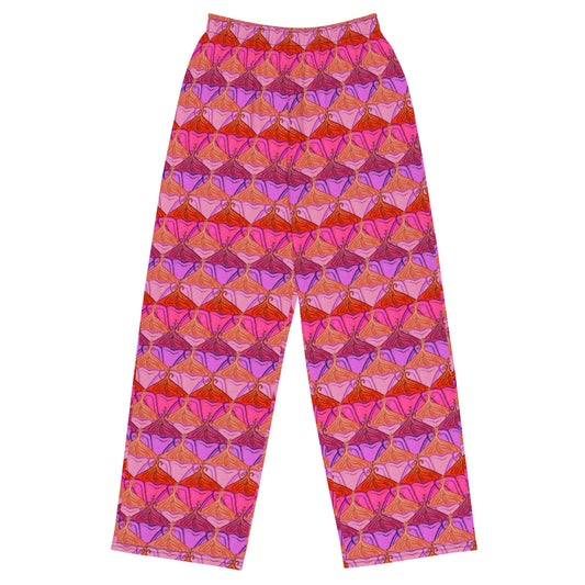 Sa Fluer [Flamingo] Wide Leg Unisex Drawstring Jersey Pant [Sizes 2XS-6X] [FREE SHIPPING]