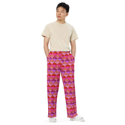 Sa Fluer [Flamingo] Wide Leg Unisex Drawstring Jersey Pant [Sizes 2XS-6X] [FREE SHIPPING]