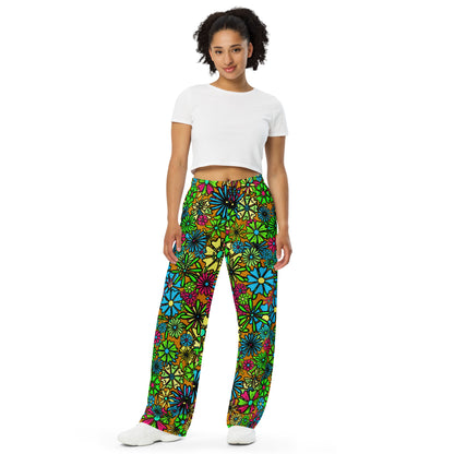 Forbidden Flower {Autumn}  Wide Leg Unisex Drawstring Jersey Pant [Sizes 2XS-6X] [FREE SHIPPING]