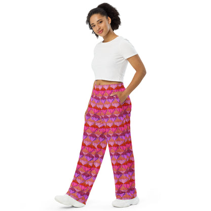 Sa Fluer [Flamingo] Wide Leg Unisex Drawstring Jersey Pant [Sizes 2XS-6X] [FREE SHIPPING]