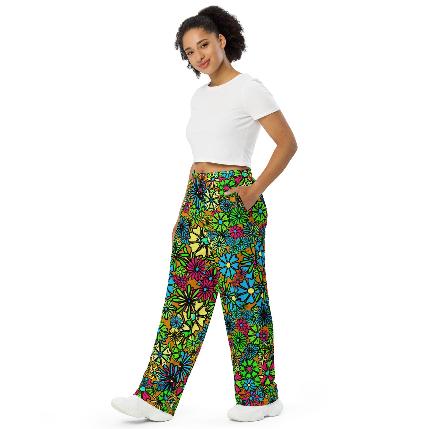 Forbidden Flower {Autumn}  Wide Leg Unisex Drawstring Jersey Pant [Sizes 2XS-6X] [FREE SHIPPING]