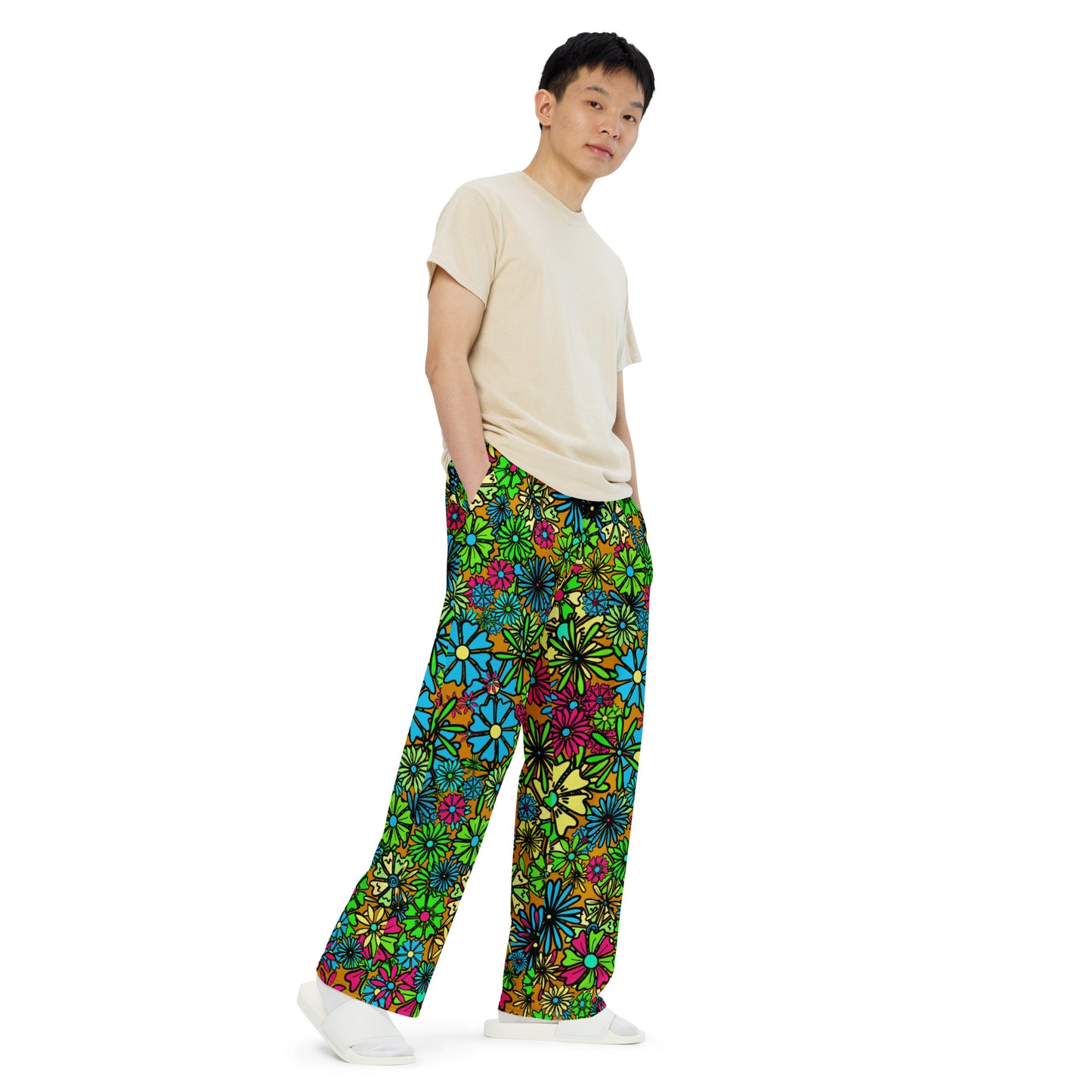 Forbidden Flower {Autumn}  Wide Leg Unisex Drawstring Jersey Pant [Sizes 2XS-6X] [FREE SHIPPING]