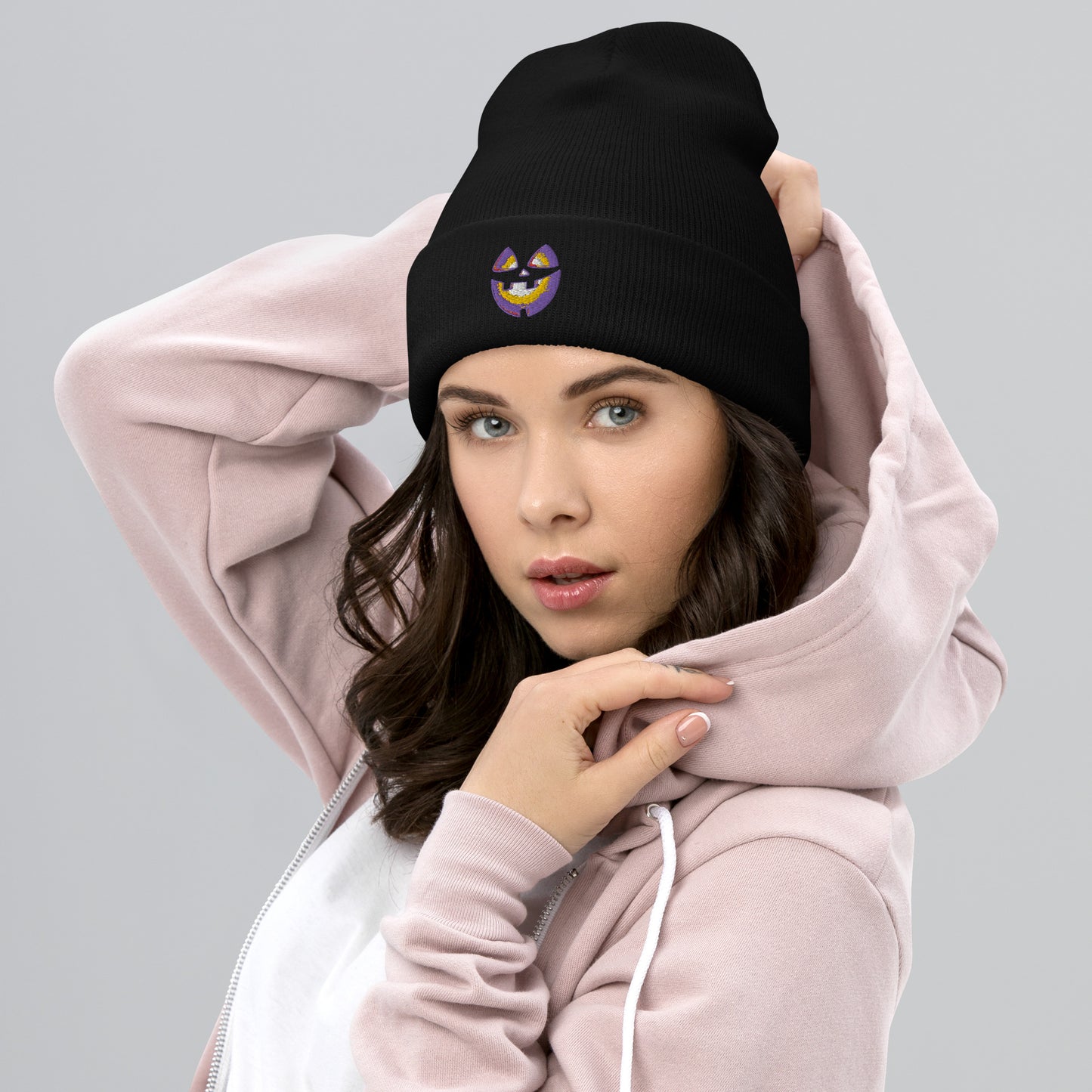 Mr Spookington Cuffed Beanie Waffle Beanie Embroidered (ONE SIZE, MULTIPLE COLORS) [FREE SHIPPING]