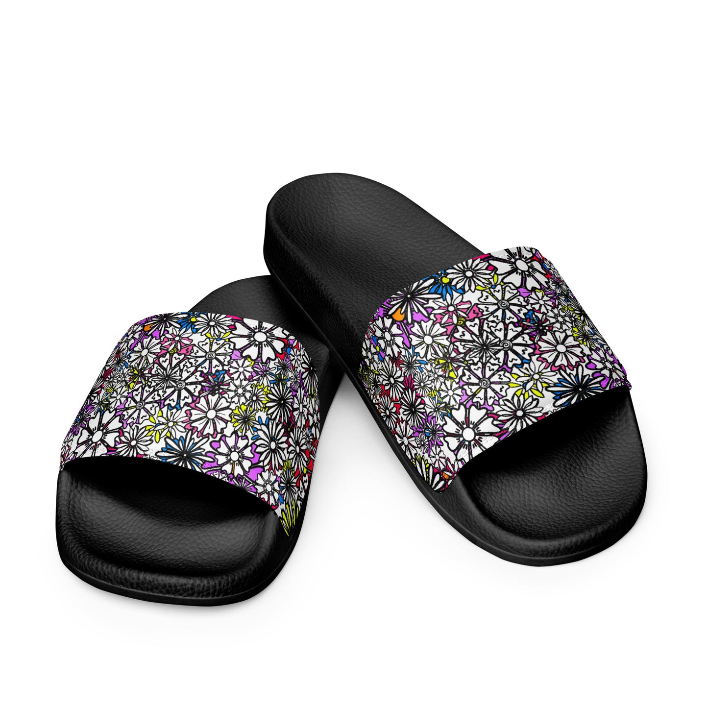 Everyday Slides (2 Colors, Sizes US M6.5-12.5) - Forbidden Flower {WHITE} [FREE SHIPPING]