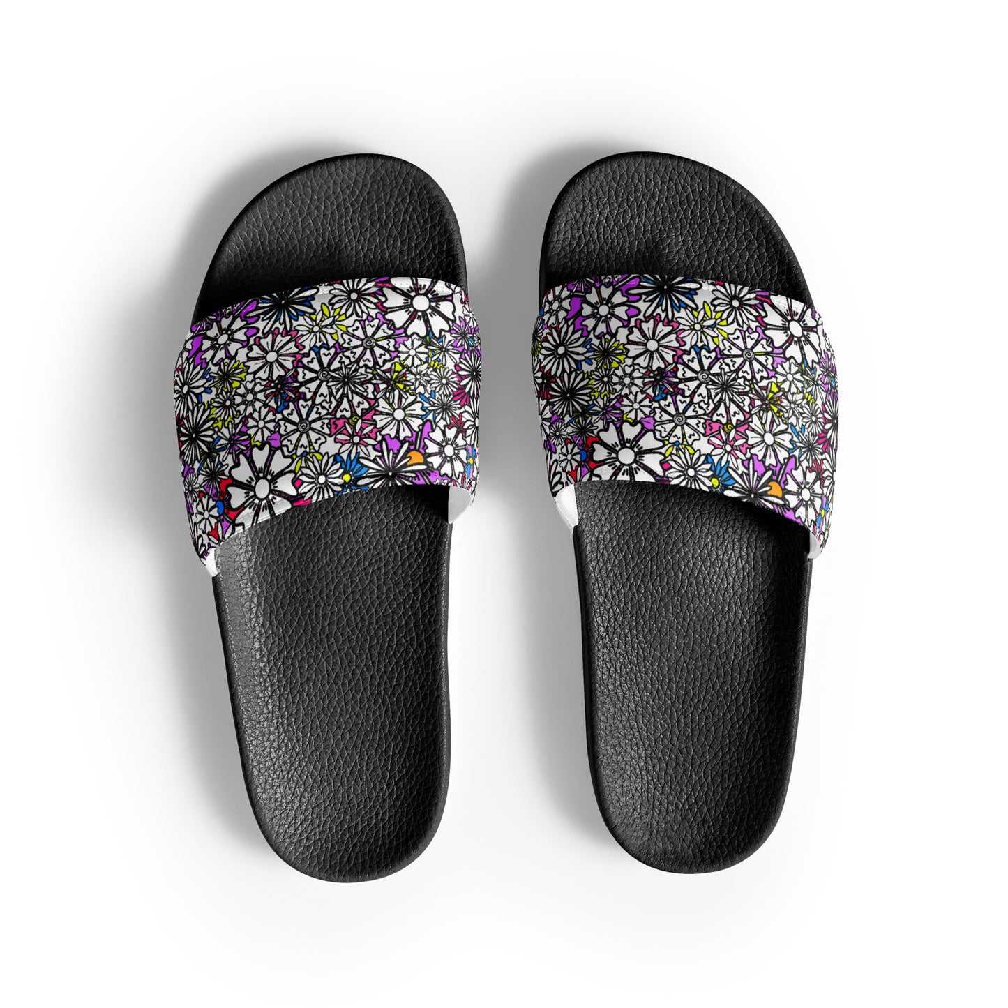 Everyday Slides (2 Colors, Sizes US M6.5-12.5) - Forbidden Flower {WHITE} [FREE SHIPPING]