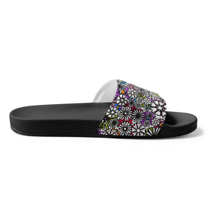 Everyday Slides (2 Colors, Sizes US M6.5-12.5) - Forbidden Flower {WHITE} [FREE SHIPPING]