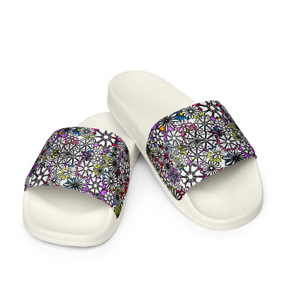 Everyday Slides (2 Colors, Sizes US M6.5-12.5) - Forbidden Flower {WHITE} [FREE SHIPPING]