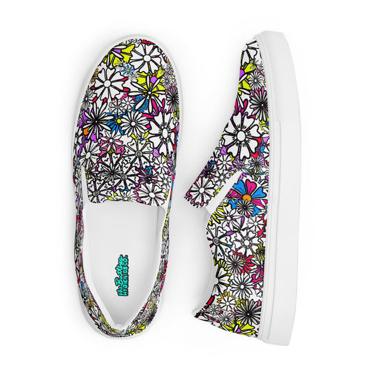 Everyday Slip-ons (Sizes US M5-13) - Forbidden Flower {WHITE} [FREE SHIPPING]