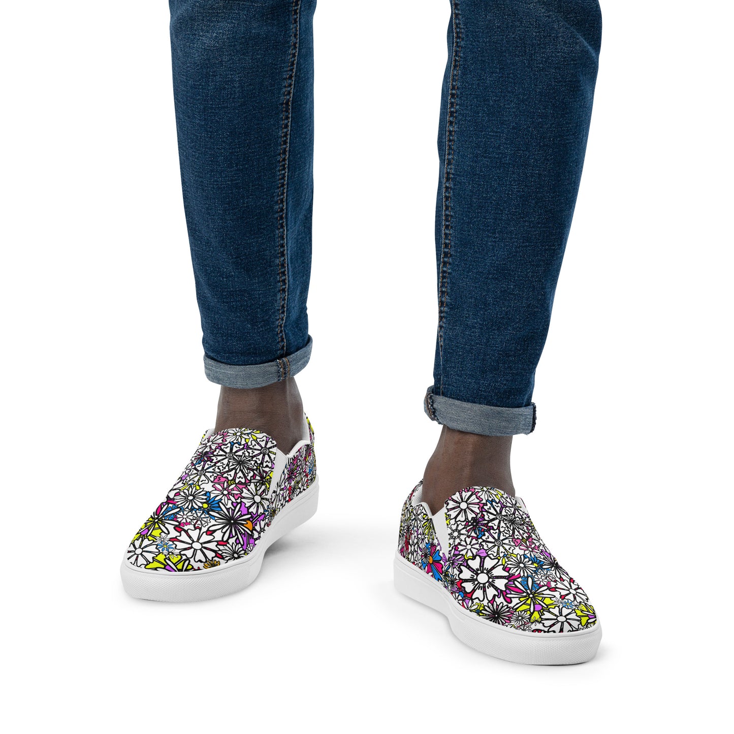 Everyday Slip-ons (Sizes US M5-13) - Forbidden Flower {WHITE} [FREE SHIPPING]