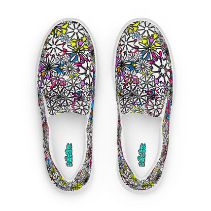 Everyday Slip-ons (Sizes US M5-13) - Forbidden Flower {WHITE} [FREE SHIPPING]