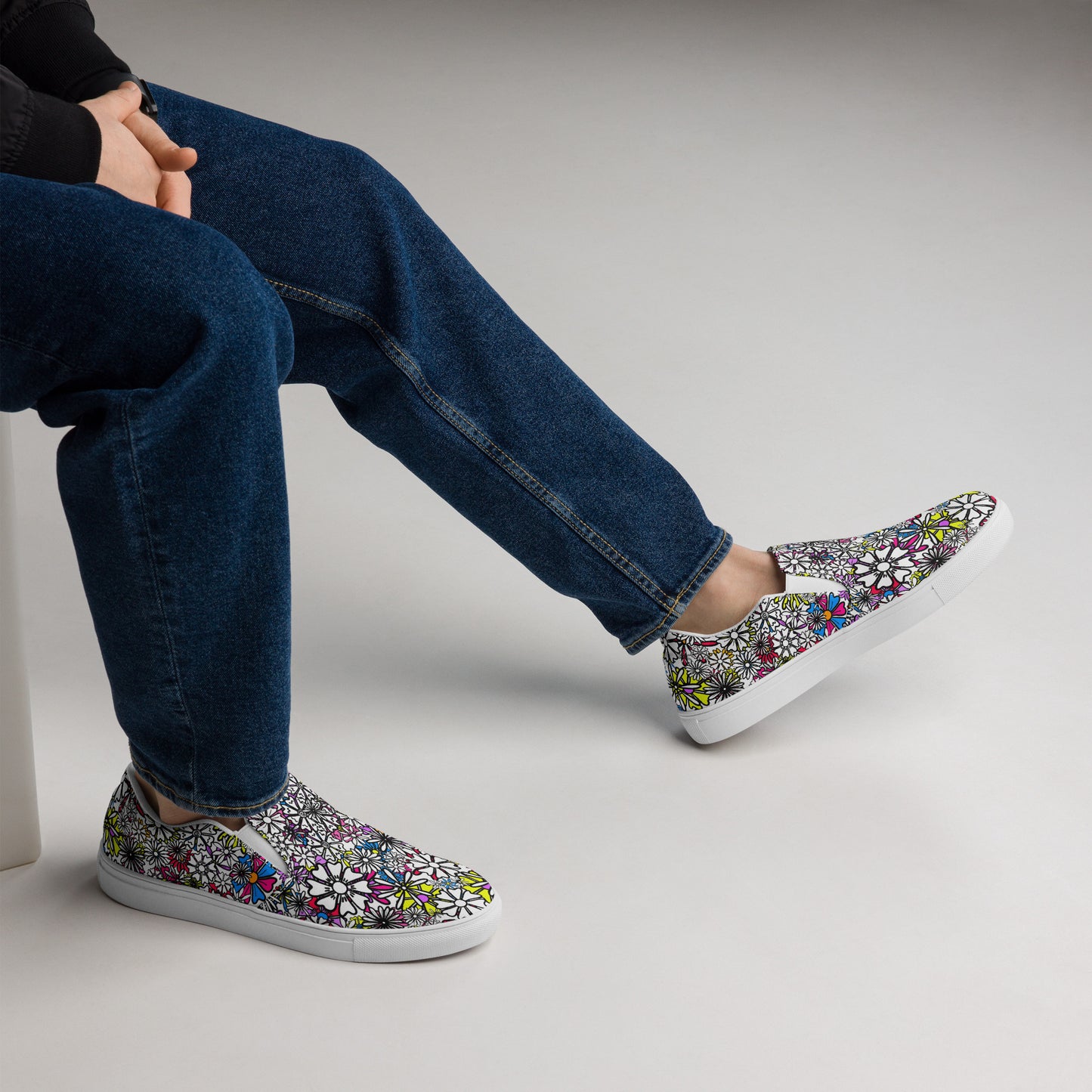 Everyday Slip-ons (Sizes US M5-13) - Forbidden Flower {WHITE} [FREE SHIPPING]