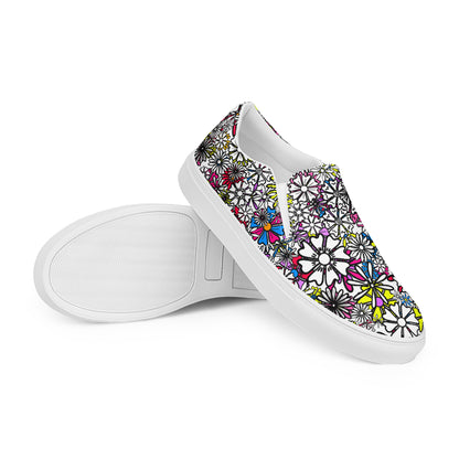 Everyday Slip-ons (Sizes US M5-13) - Forbidden Flower {WHITE} [FREE SHIPPING]