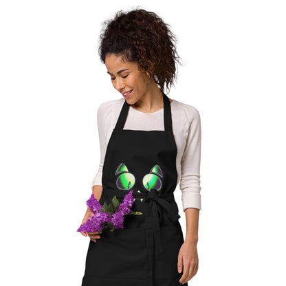 Skelecat Organic Cotton Apron w Pocket [Multiple Colors] [FREE SHIPPING]