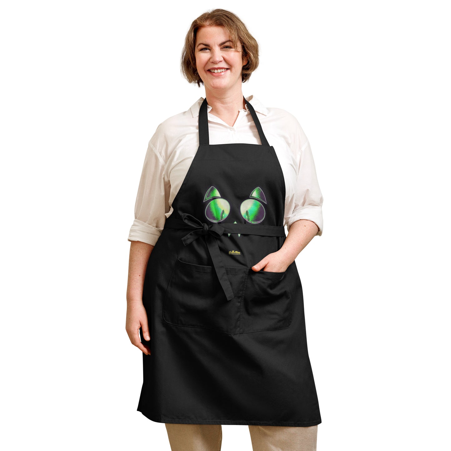 Skelecat Organic Cotton Apron w Pocket [Multiple Colors] [FREE SHIPPING]