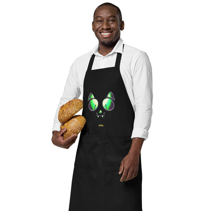 Skelecat Organic Cotton Apron w Pocket [Multiple Colors] [FREE SHIPPING]