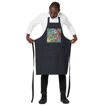 Psychadelia Organic Cotton Apron w Pocket [Multiple Colors] [FREE SHIPPING]