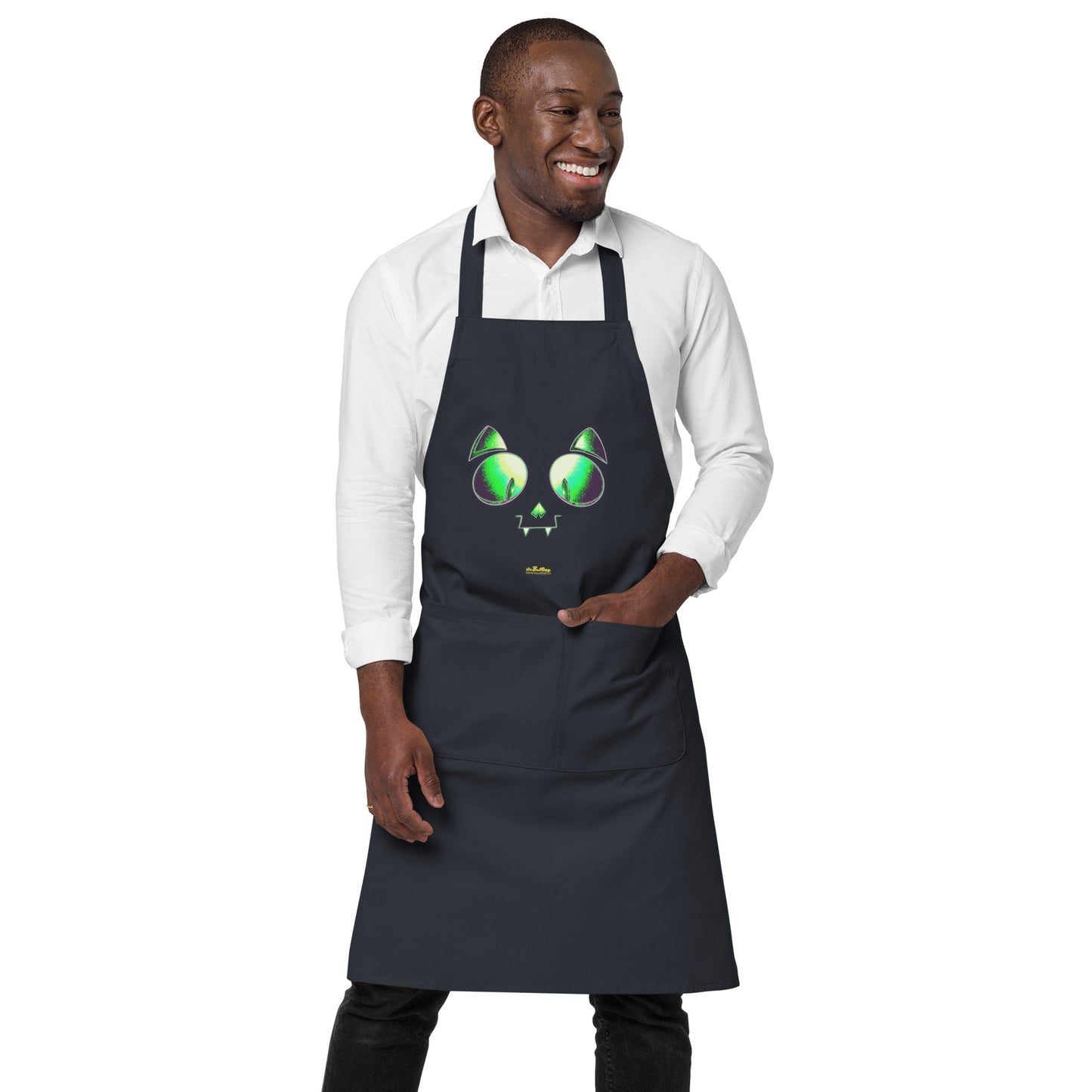 Skelecat Organic Cotton Apron w Pocket [Multiple Colors] [FREE SHIPPING]