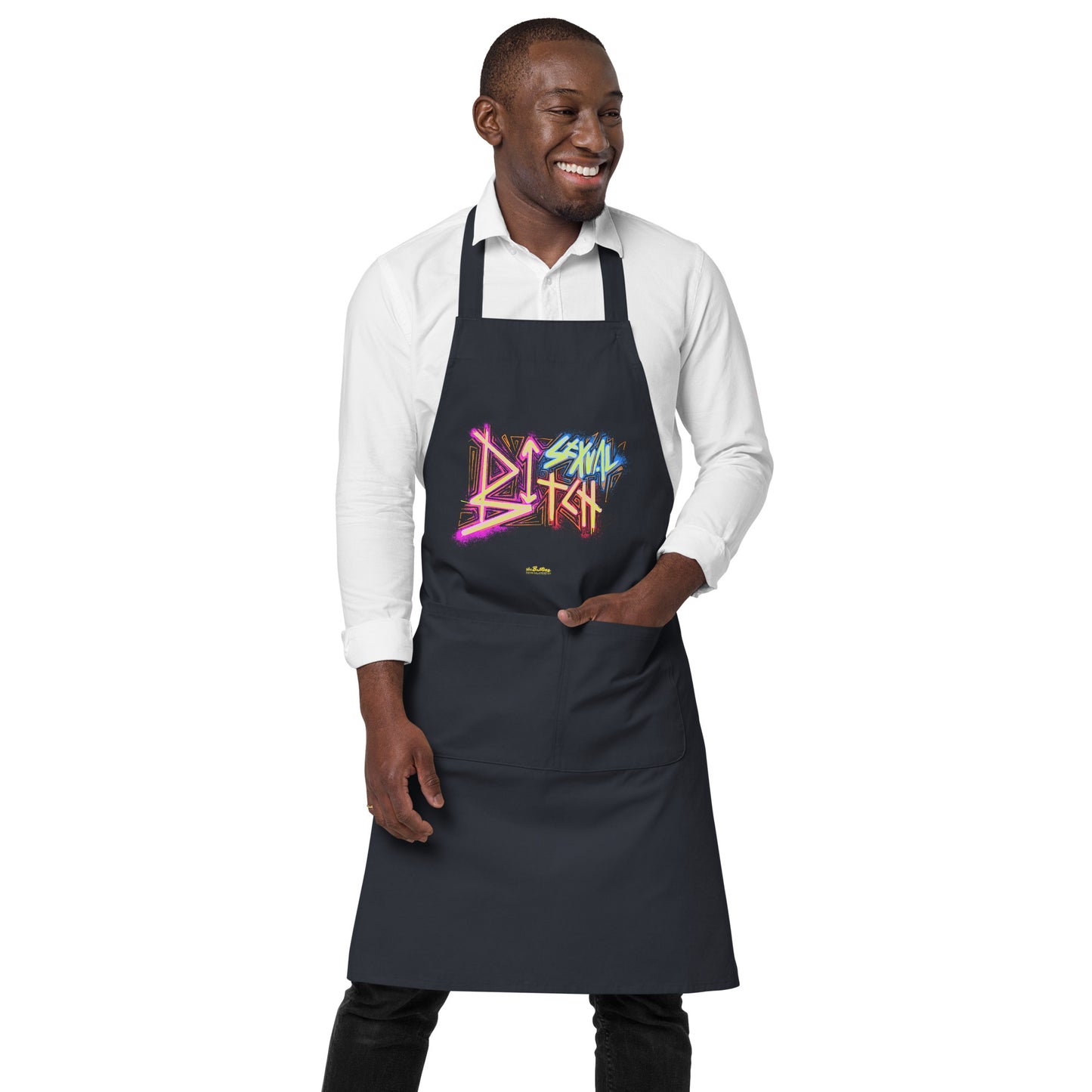 Bisexual Bitch Organic Cotton Apron w Pocket [Multiple Colors] [FREE SHIPPING]