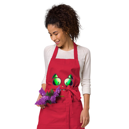 Skelecat Organic Cotton Apron w Pocket [Multiple Colors] [FREE SHIPPING]