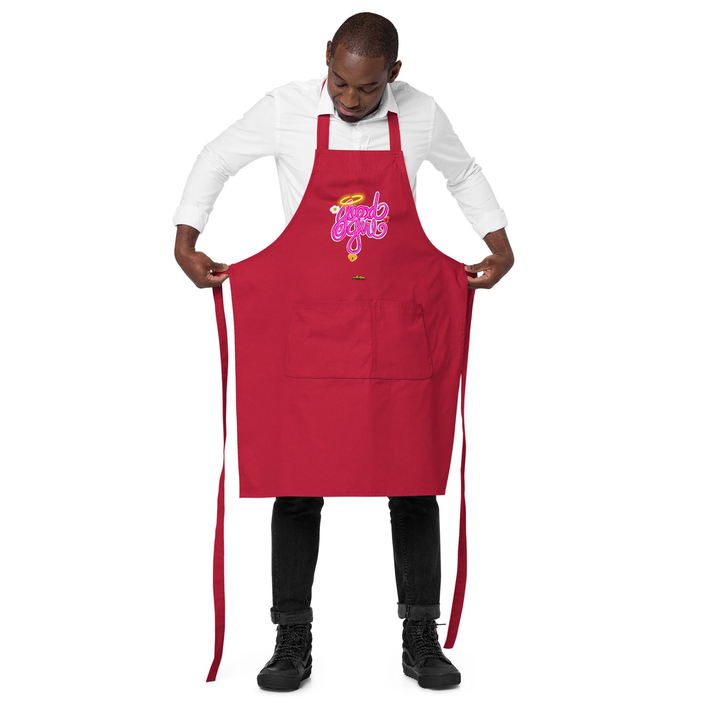 Good Girl Organic Cotton Apron w Pocket [Multiple Colors] [FREE SHIPPING]