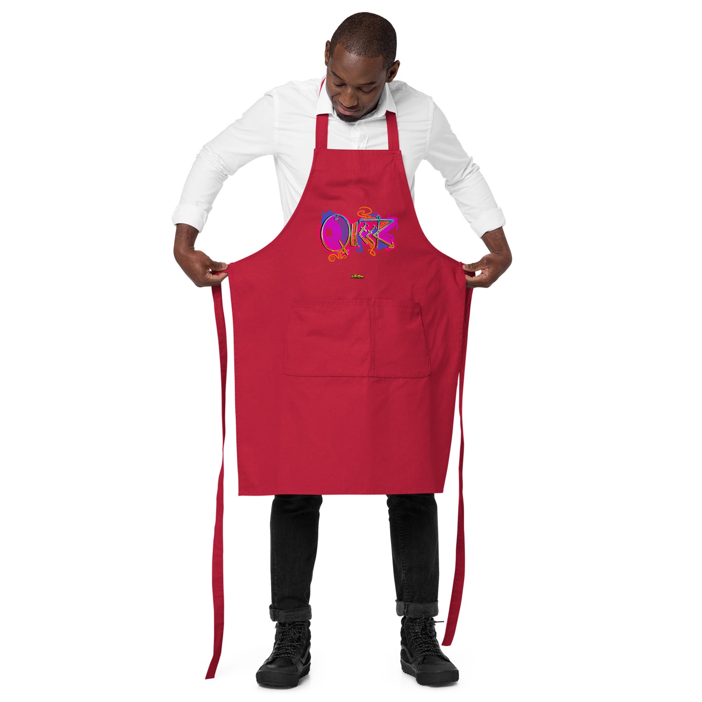 Queer Pride Organic Cotton Apron w Pocket [Multiple Colors] [FREE SHIPPING]