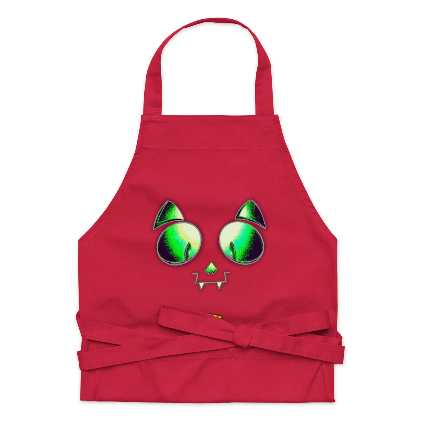 Skelecat Organic Cotton Apron w Pocket [Multiple Colors] [FREE SHIPPING]