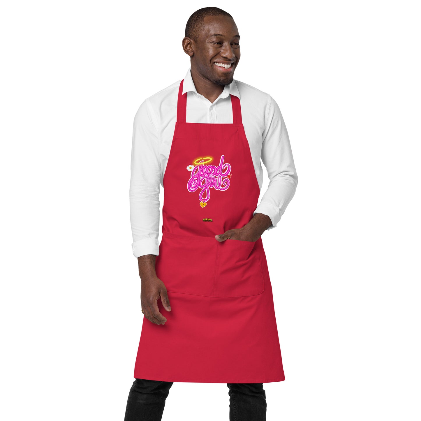 Good Girl Organic Cotton Apron w Pocket [Multiple Colors] [FREE SHIPPING]