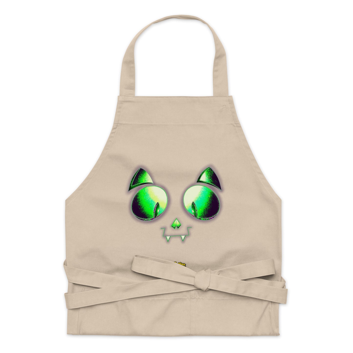 Skelecat Organic Cotton Apron w Pocket [Multiple Colors] [FREE SHIPPING]