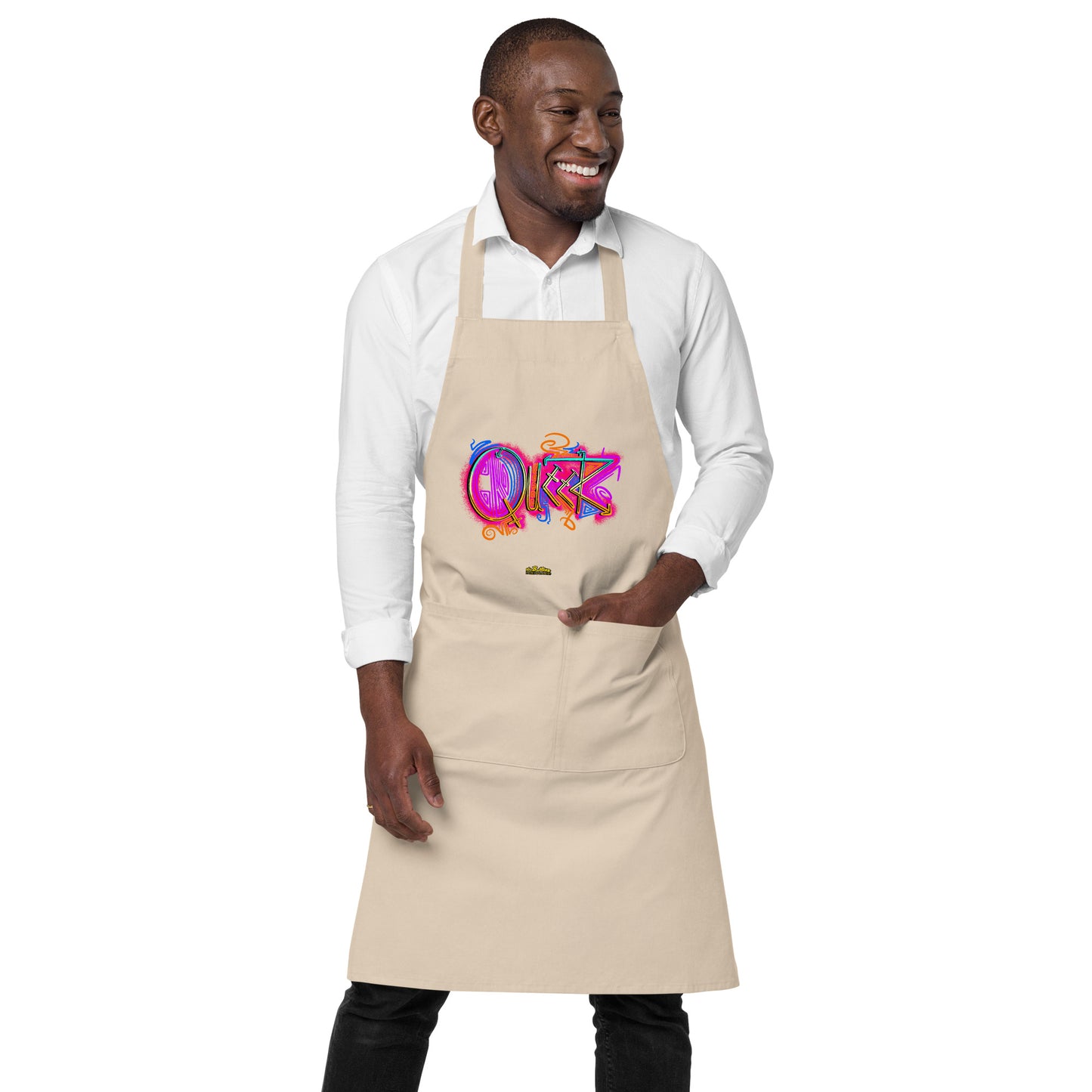 Queer Pride Organic Cotton Apron w Pocket [Multiple Colors] [FREE SHIPPING]