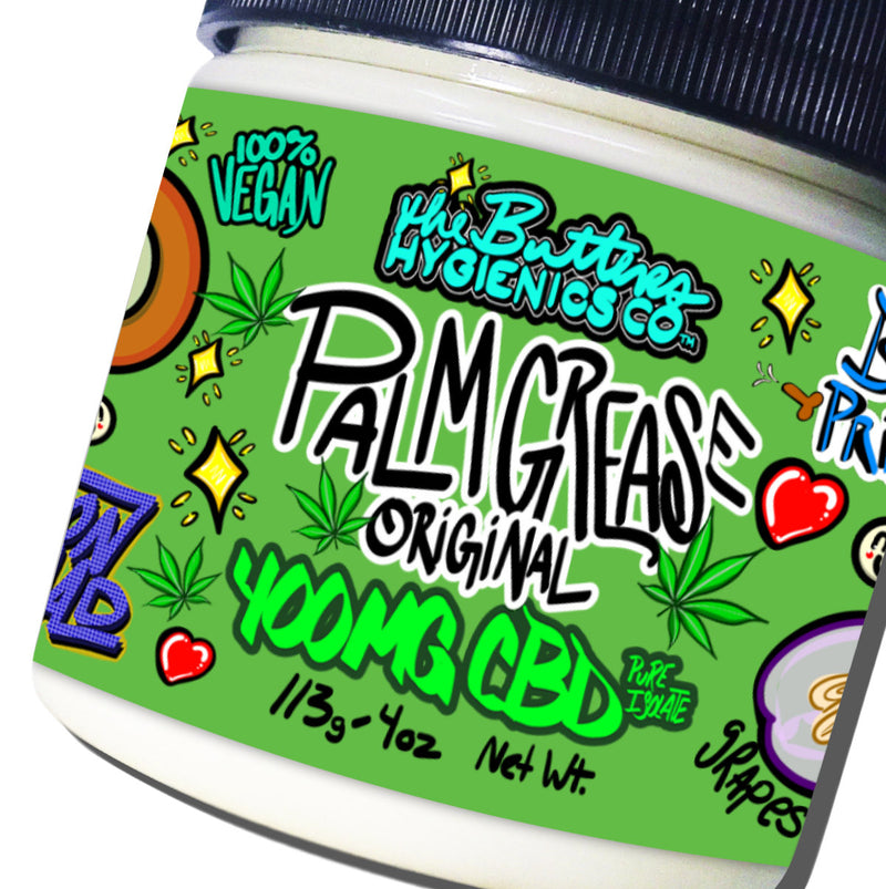 Palm Grease CBD - Original Recipe | CBD Extra Thick Lube for Masturbation & Fisting | Grapeseed & Sustainable Palm Butte