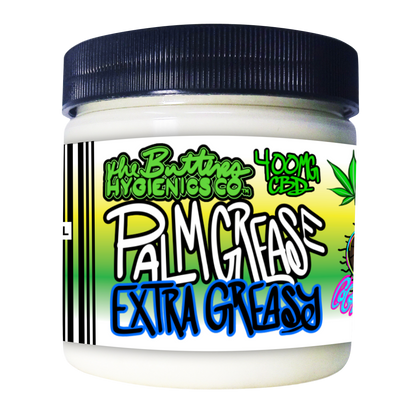 Palm Grease: EXTRA GREASY (UNSCENTED) w 400MG CBD | Greasy, Slippery, Infused