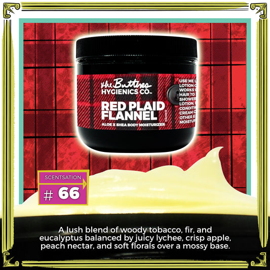 Red Plaid Flannel - Aloe X Shea Body Moisturizer #66