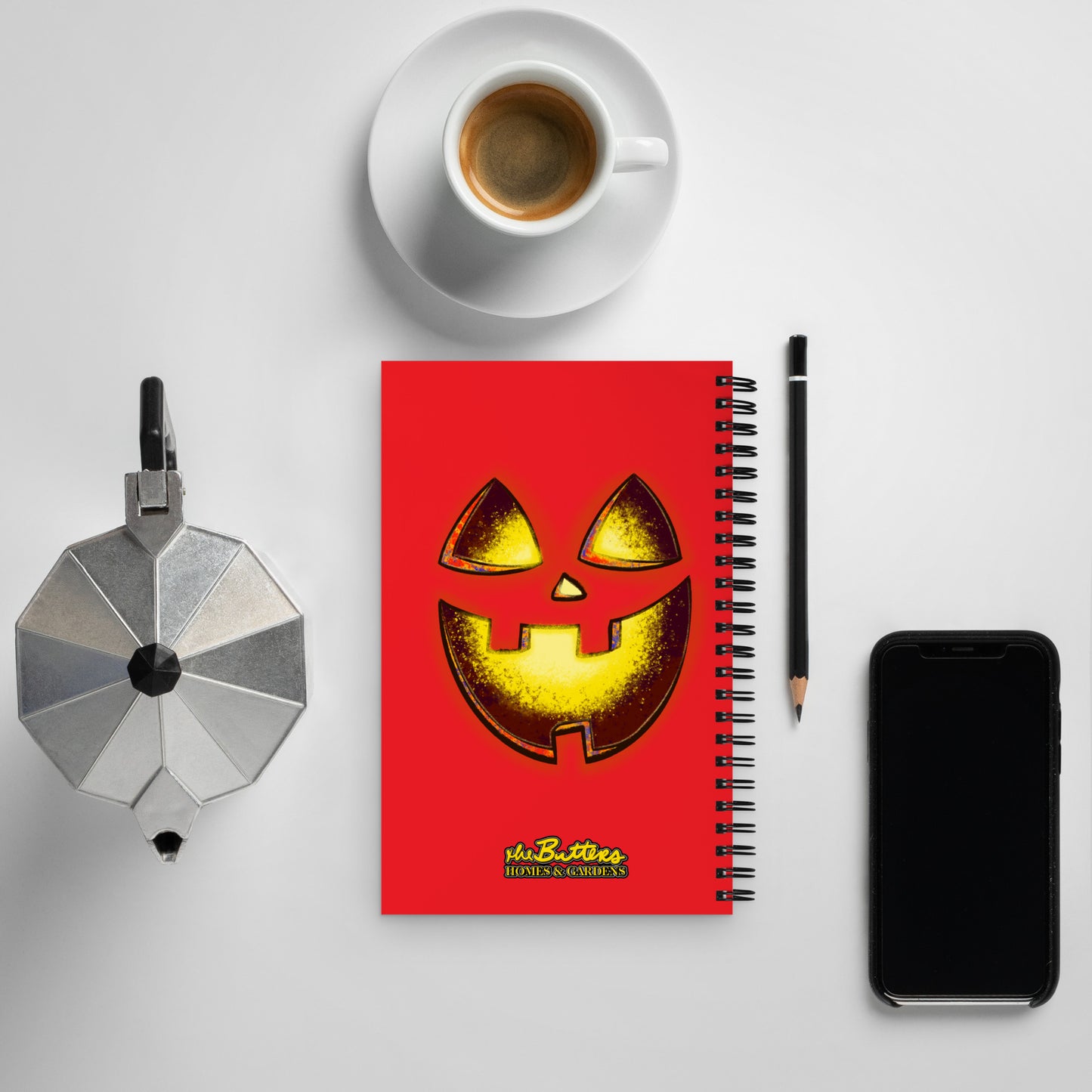 Mr Spookington (ALIZARIN) - Spiral Notebook for Your Creativity, Thoughts & Feelings [FREE SHIPPING]